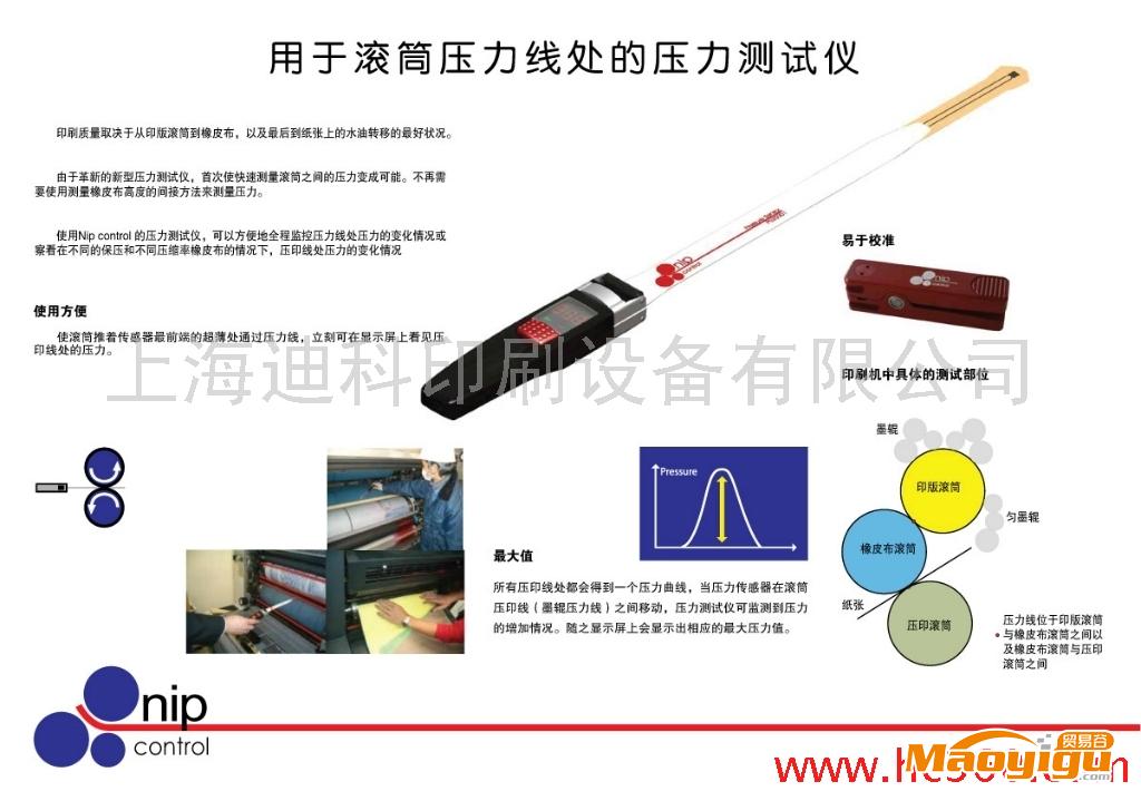 供應瑞典Nip Control滾筒壓力測試儀