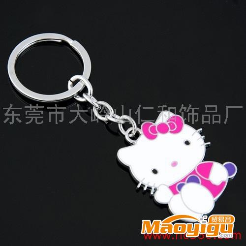 供應(yīng)仁和K892 時(shí)尚精致滴油 HELLO KITTY 鑰匙扣 東莞飾品廠家