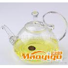 耐高溫玻璃茶具加熱花草茶壺 不銹鋼濾網(wǎng) 不掉蓋壺400ML-800ml