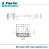 平底式（SMT） pogo pin寵物定位器磁鐵連接器